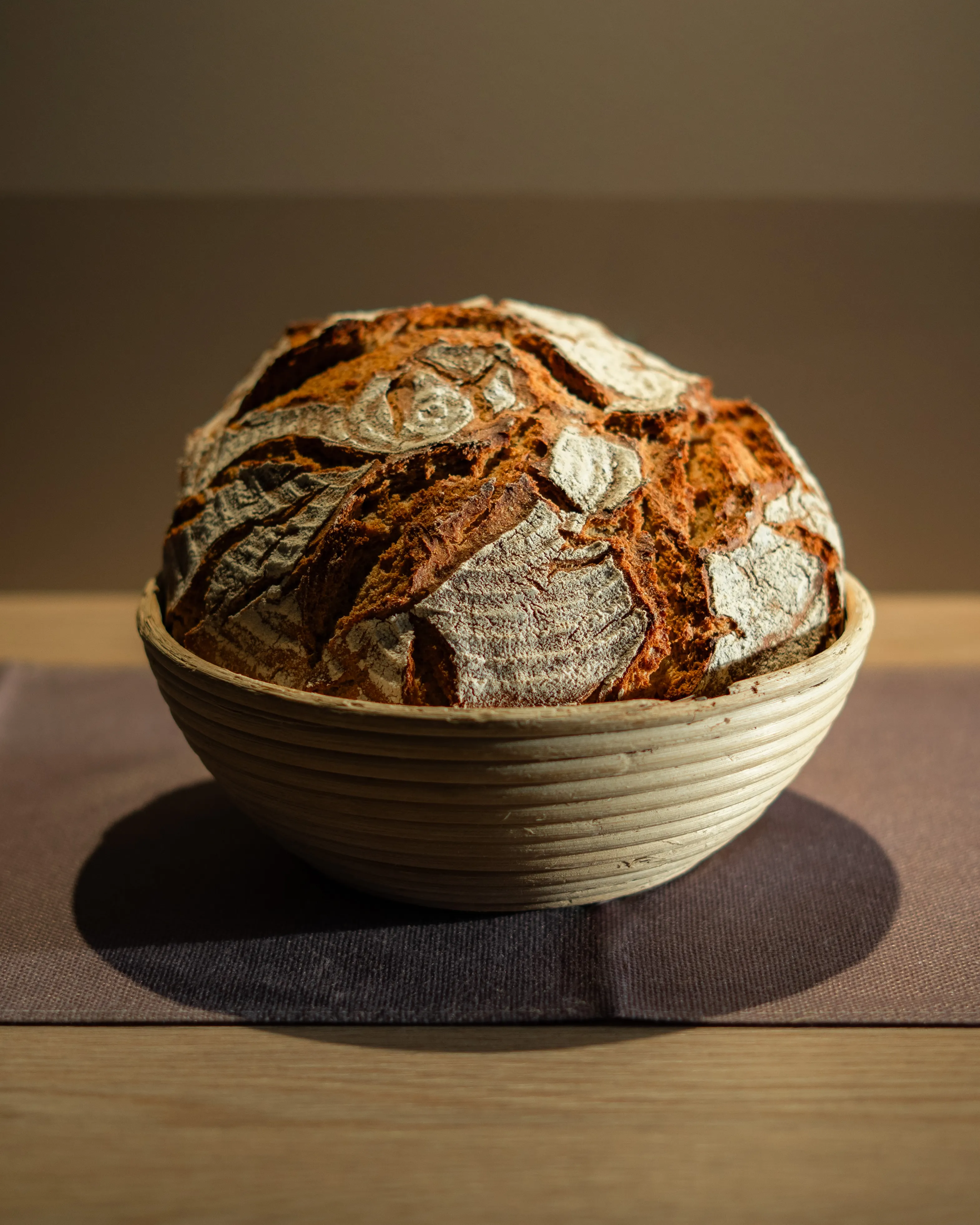 Bauernbrot im Gärkorb